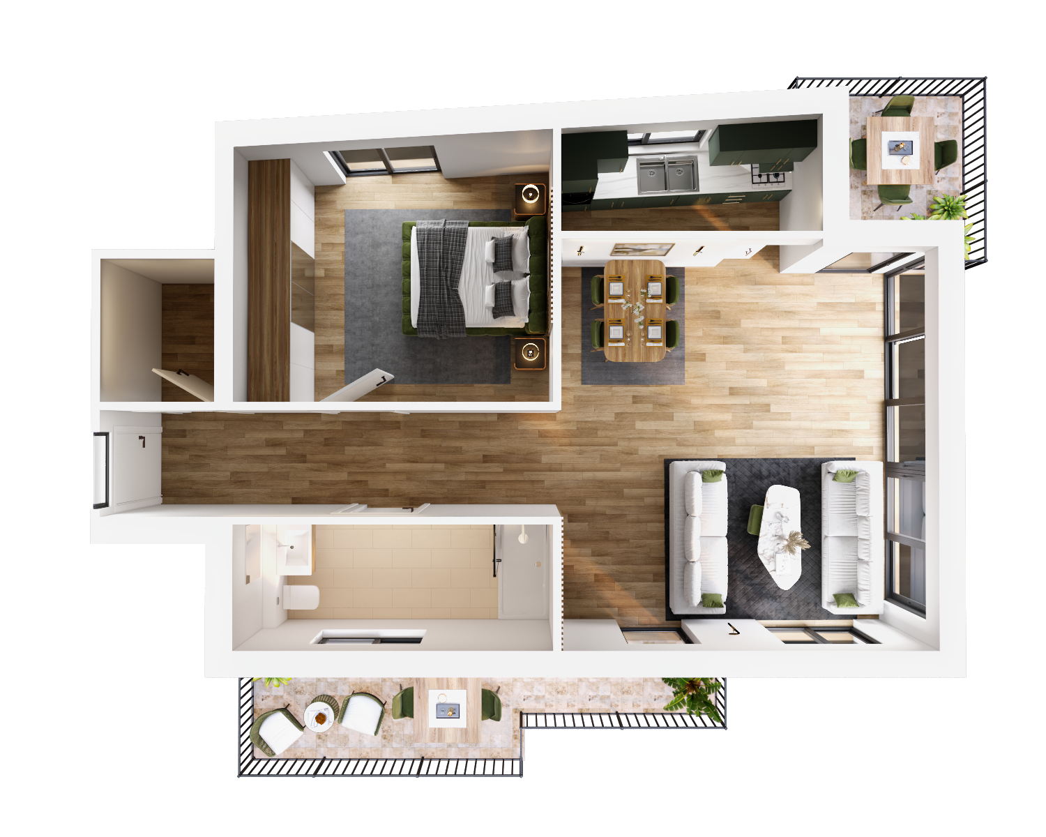 德国住宅开发项目3D户型图与宣传册设计-22