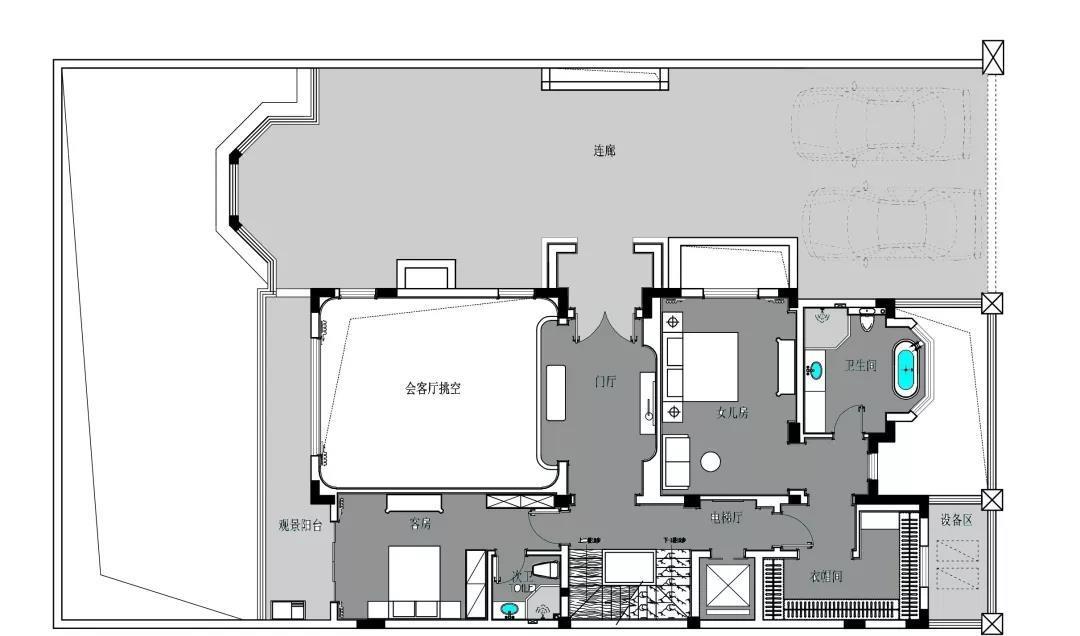 国宾壹号院——KD 室内设计打造法式双拼别墅巅峰之作-23