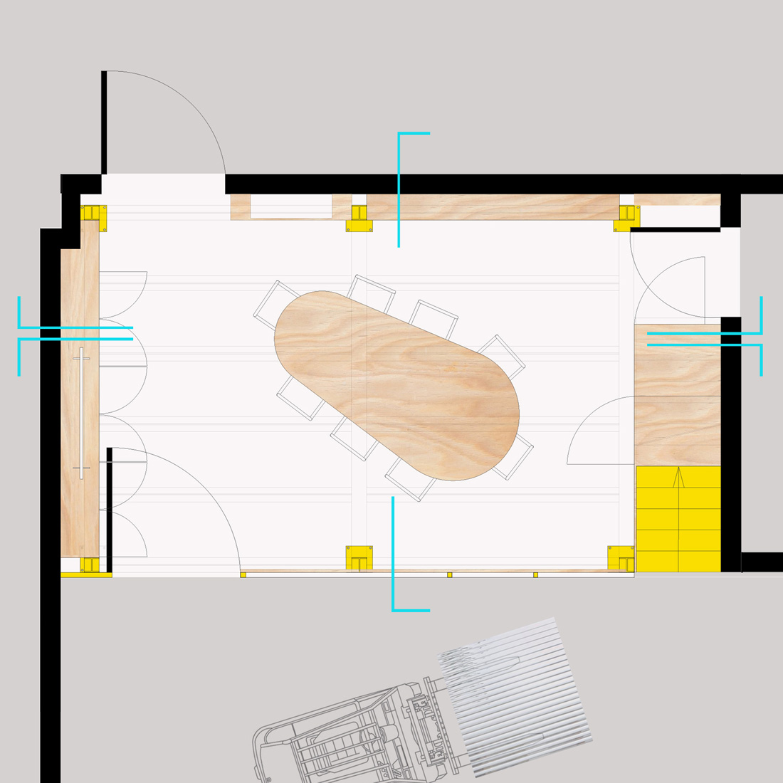 塑料材料加工公司多功能休息展示区设计-38