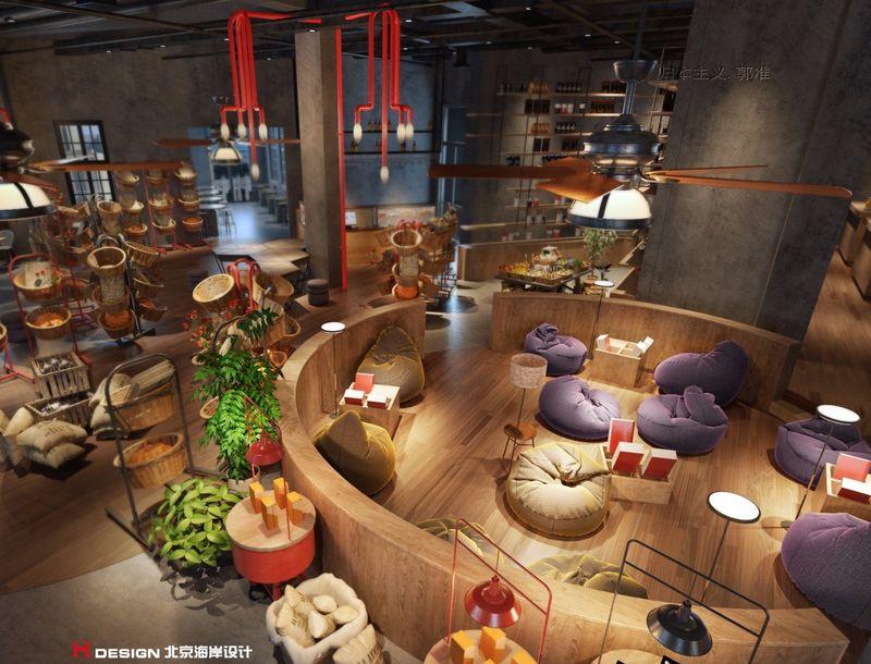 咖啡馆设计，青岛红树林度假世界 红咖啡 1857㎡-15