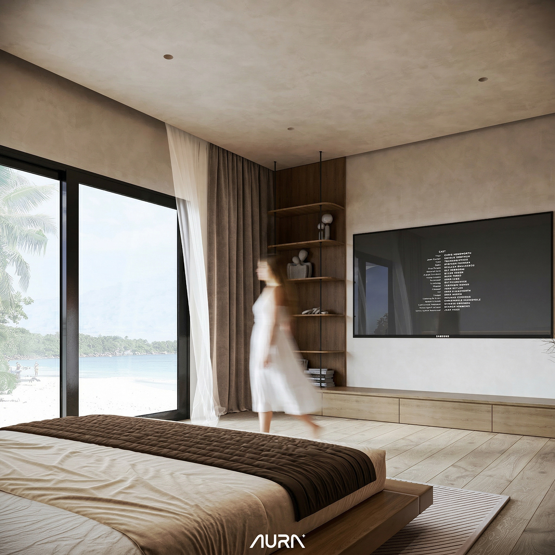 日式斯堪的纳维亚风格主卧丨AURA+ Studio-10