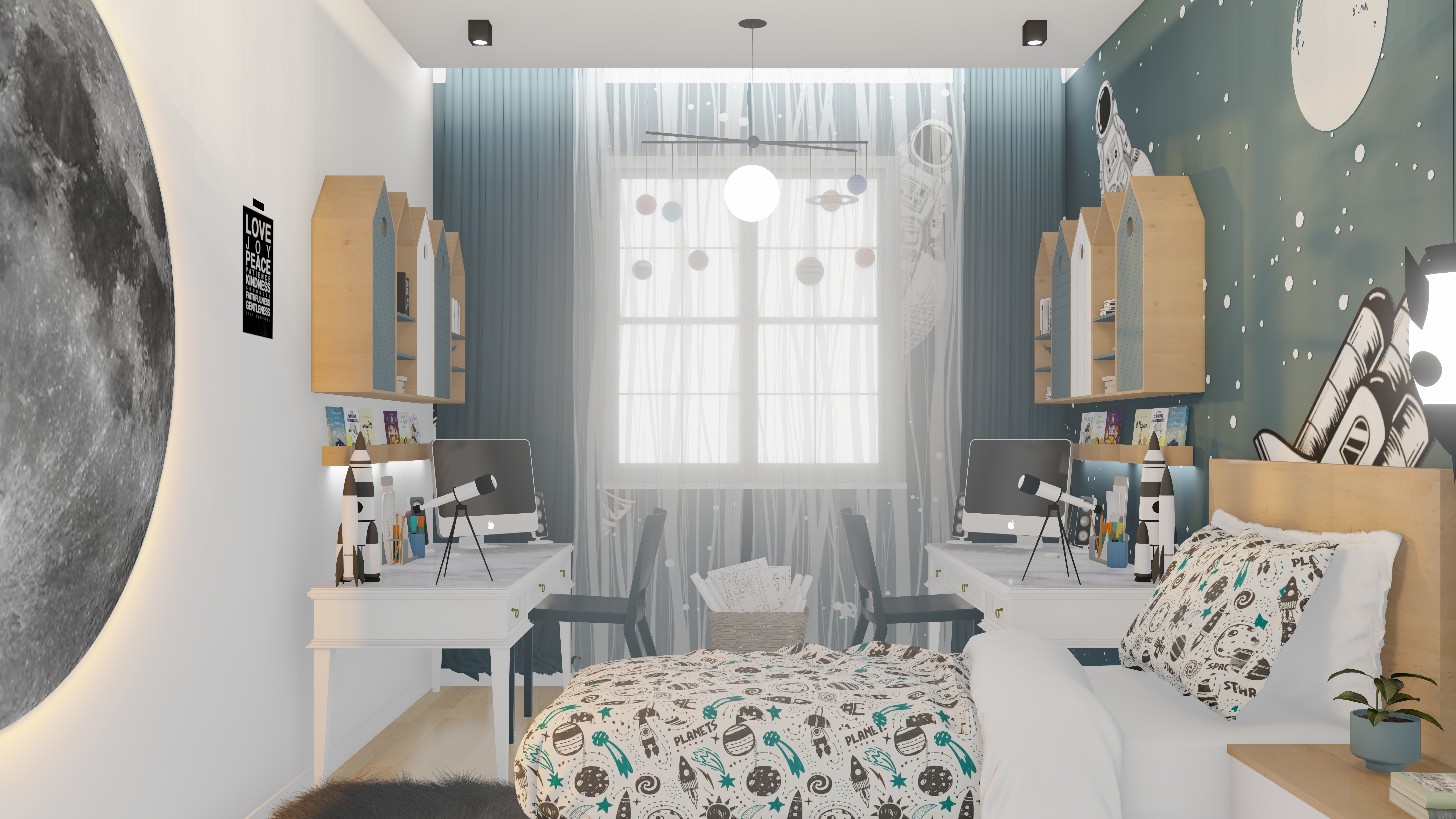 BEDROOM INTERIOR 2-BOYS SPACE THEME-3