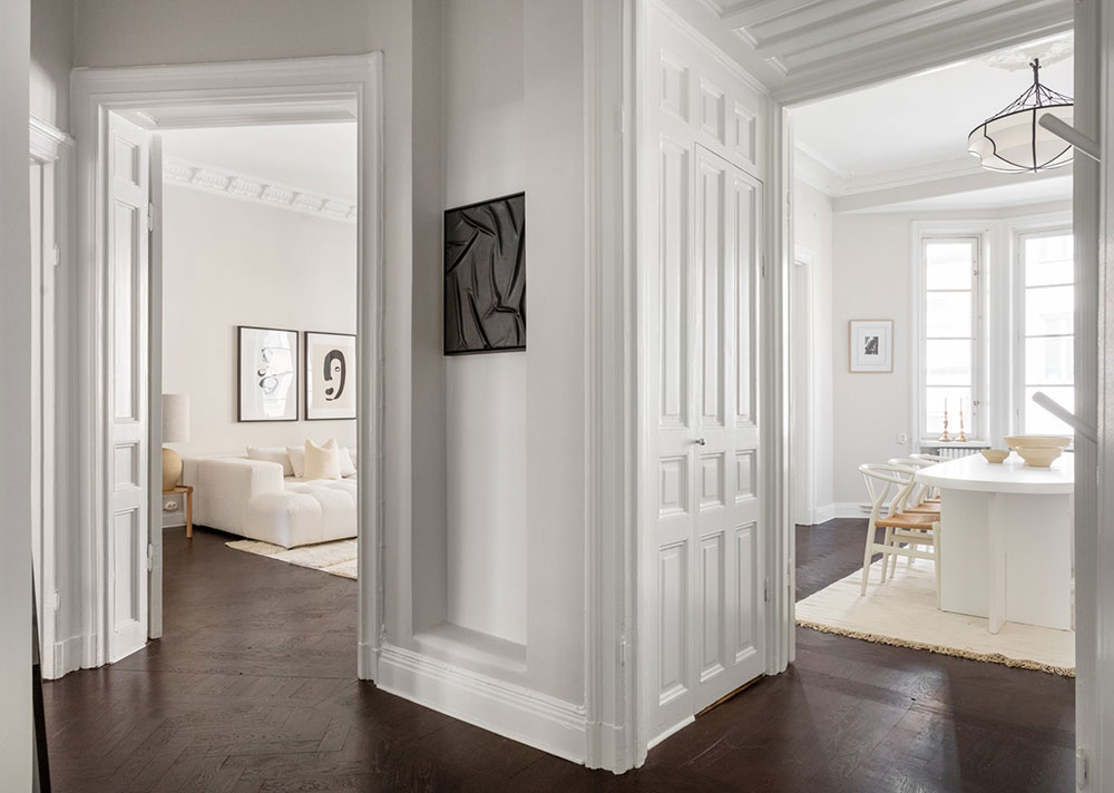 斯德哥尔摩 90 平米全白公寓,极简优雅风设计-15