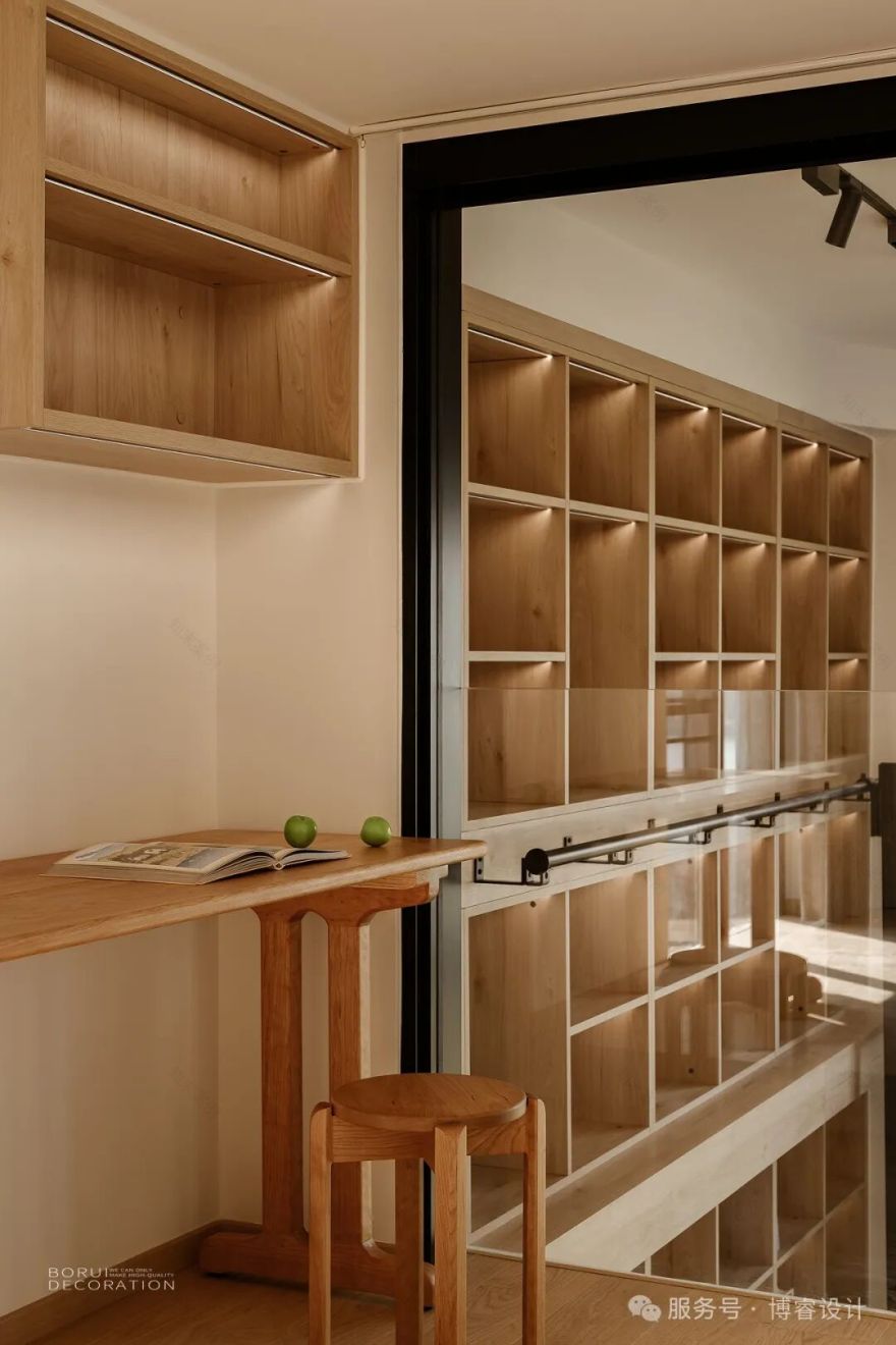 100㎡LOFT|开放式布局+家具的轻盈美学-25