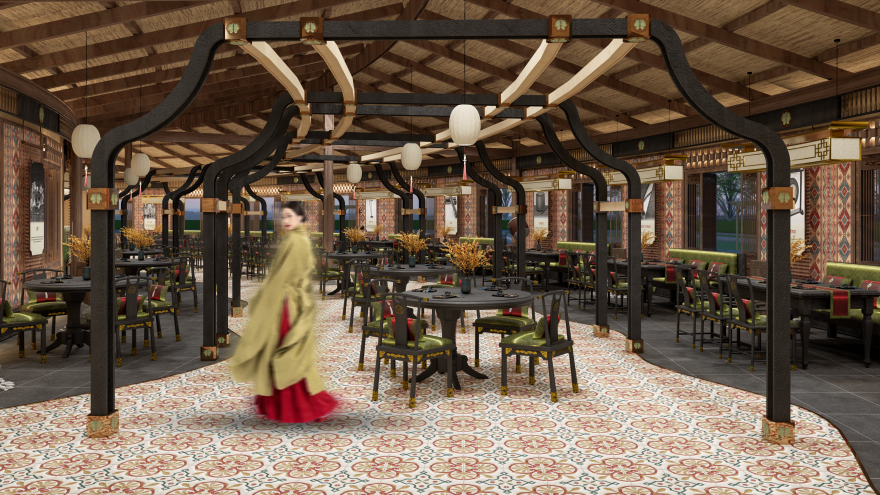 ĐỒ ÁN NỘI THẤT 5 : RESTAURANT DESIGN (THỦY ĐÌNH QUÁN)-10