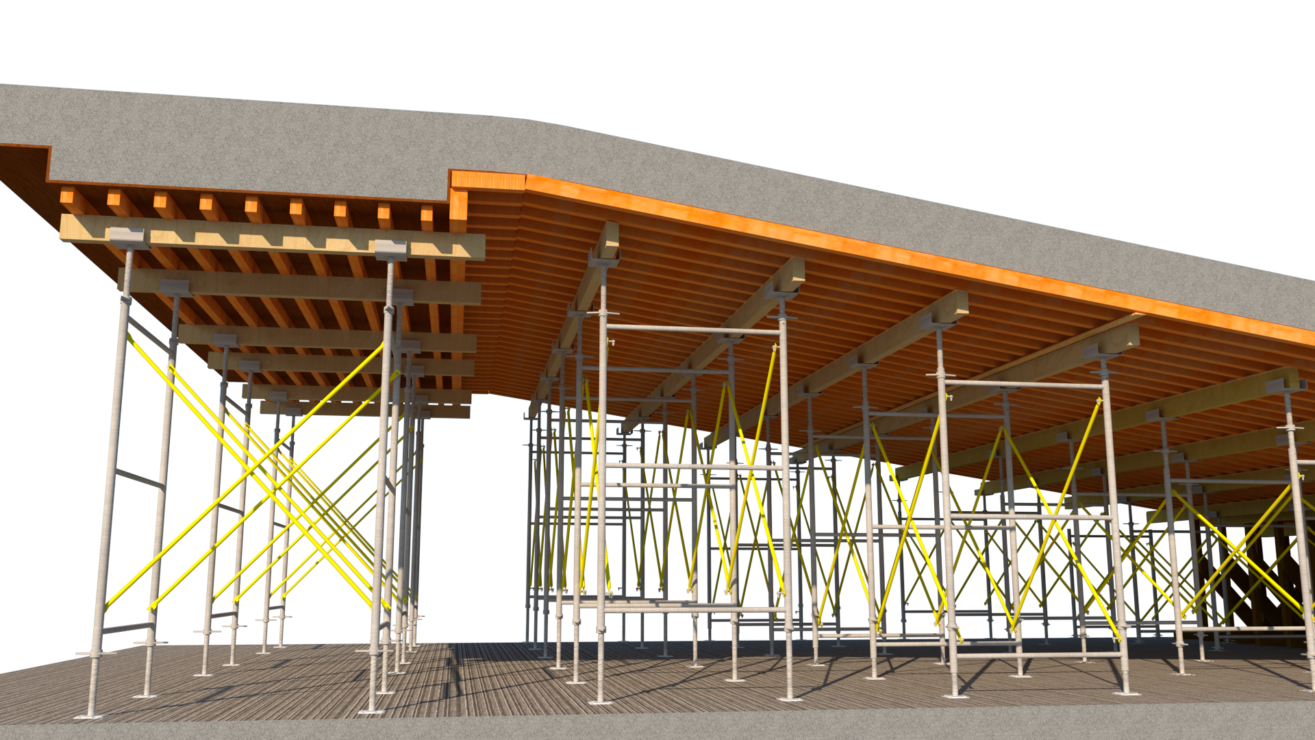 Falsework Acrow V-shore Frame and LVL Main & secondary-17