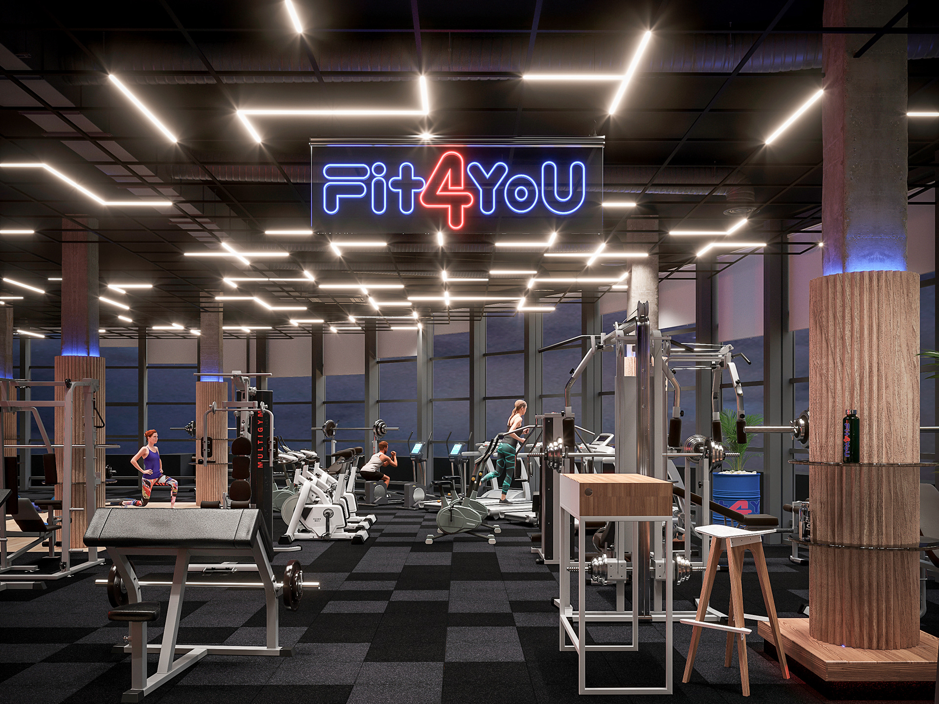 Fit4You 健身中心室内设计丨乌克兰丨Planar Architecture 设计工作室-5