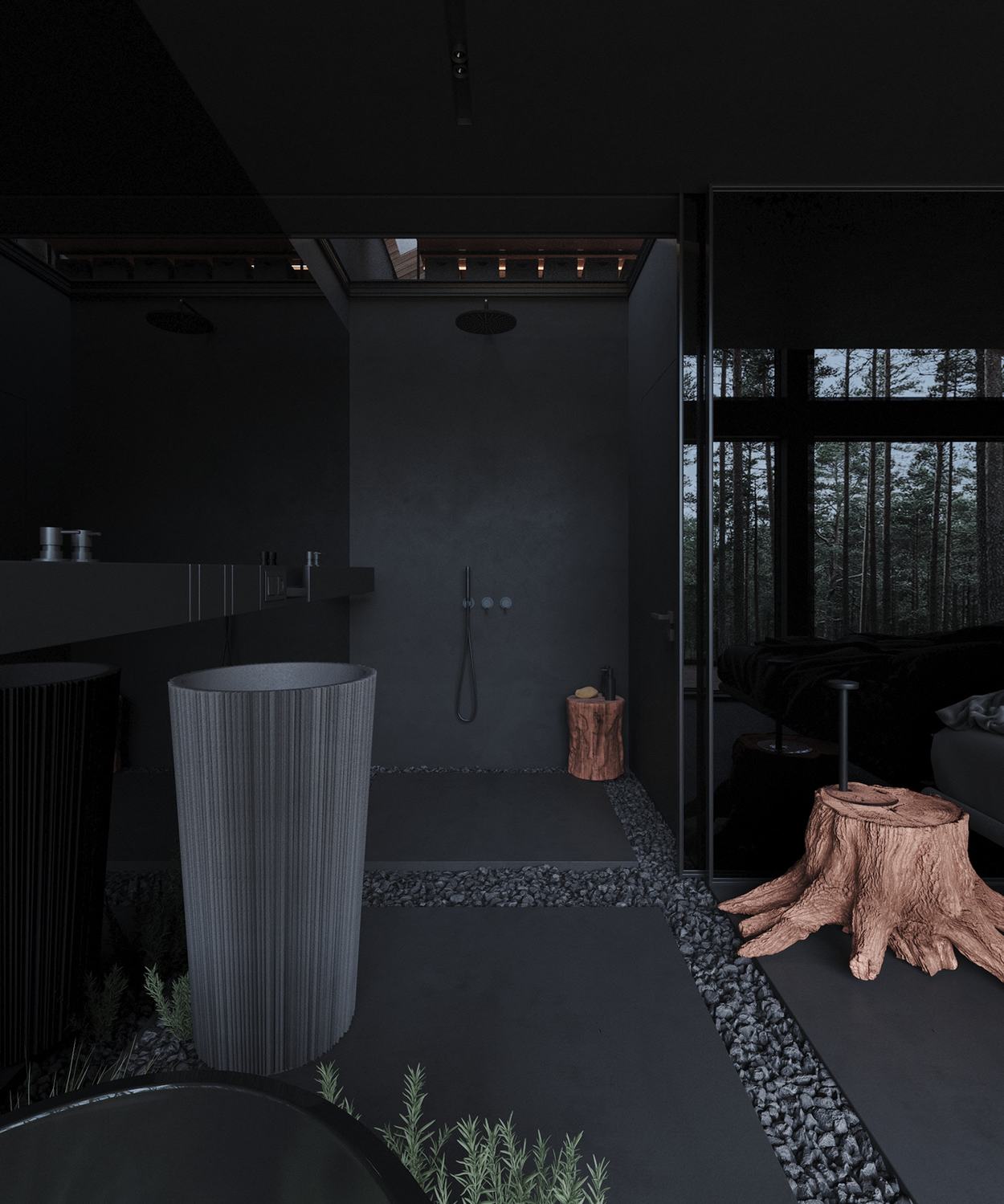 莫斯科森林中的自然共生别墅丨Stephen Tsymbaliuk-32