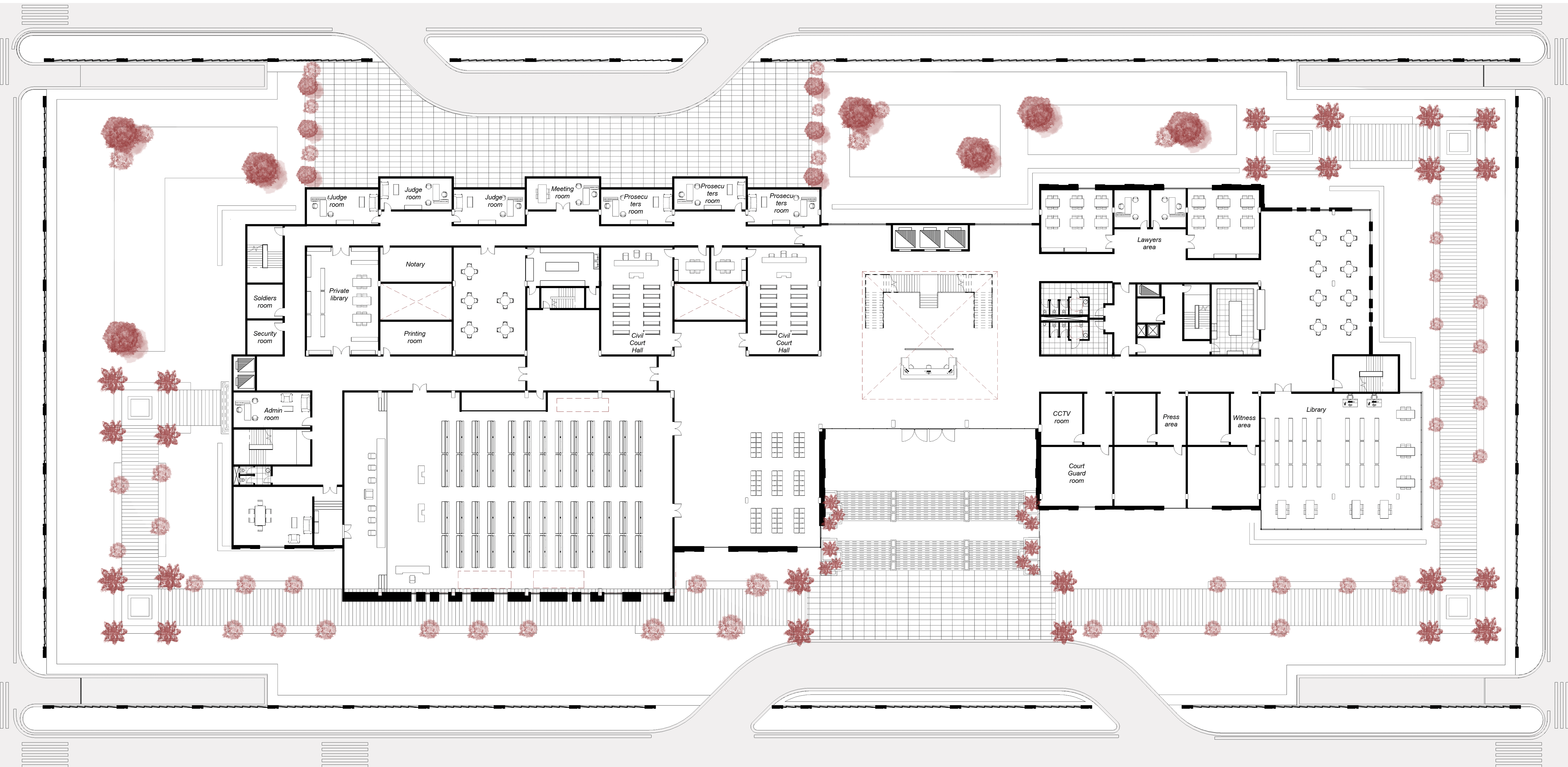 瓦迪·纳特伦法院大楼综合体丨开罗大学工程学院建筑系-13