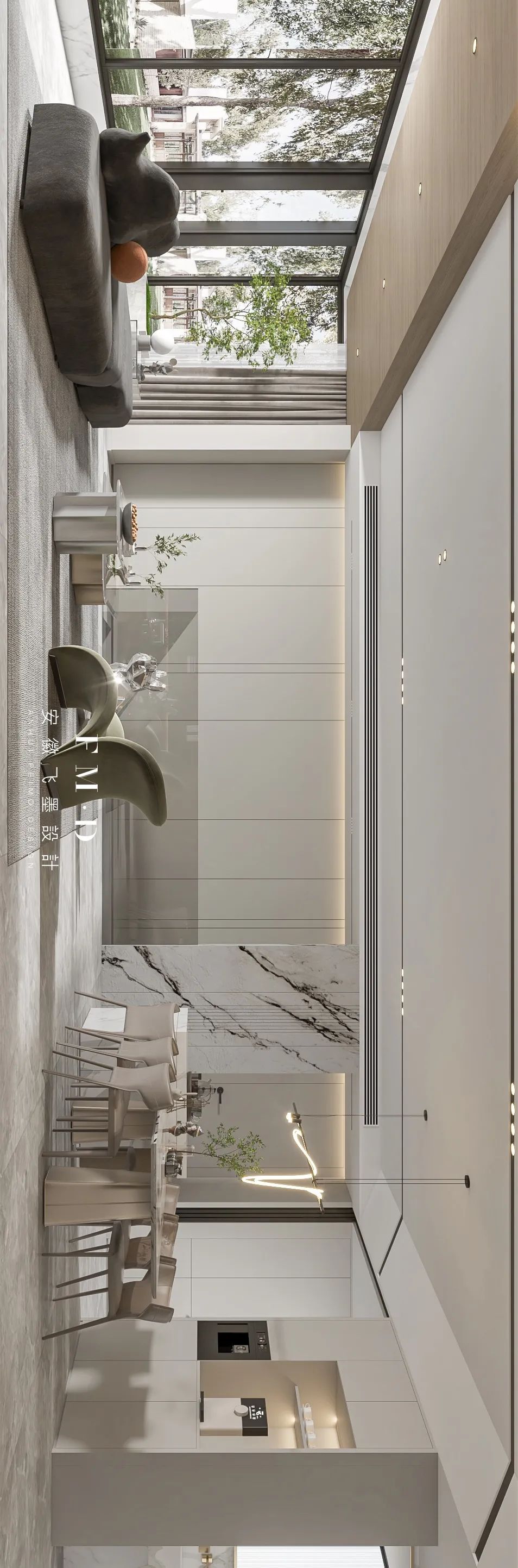 公园里地复式现代轻奢家居设计丨中国合肥丨安徽飞墨设计-11