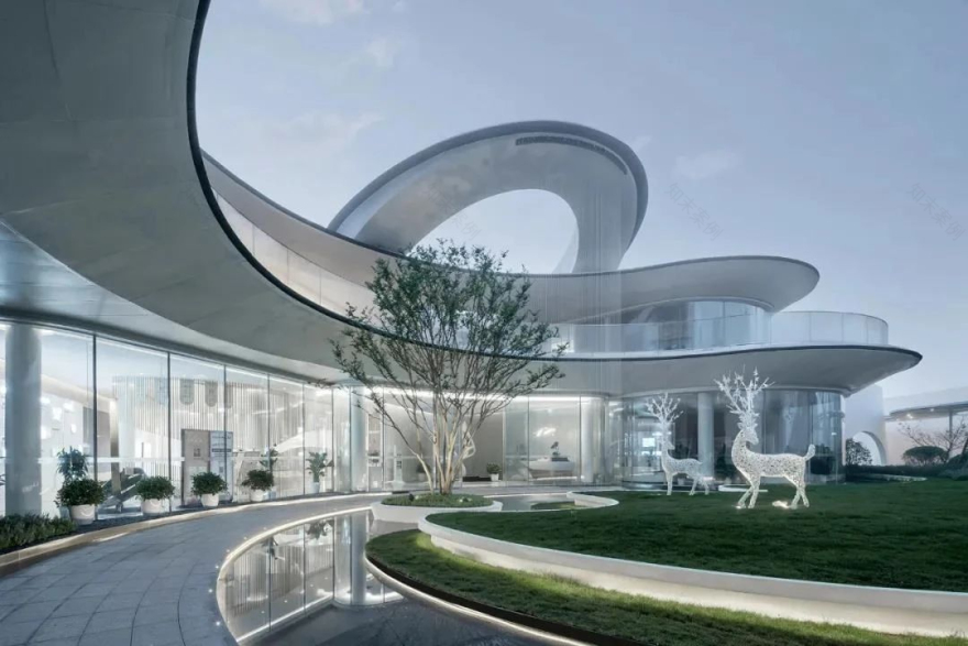 荣盛鹿山府销售中心,演绎梦幻、未来、充满诗意的气息 | 米修设计-11
