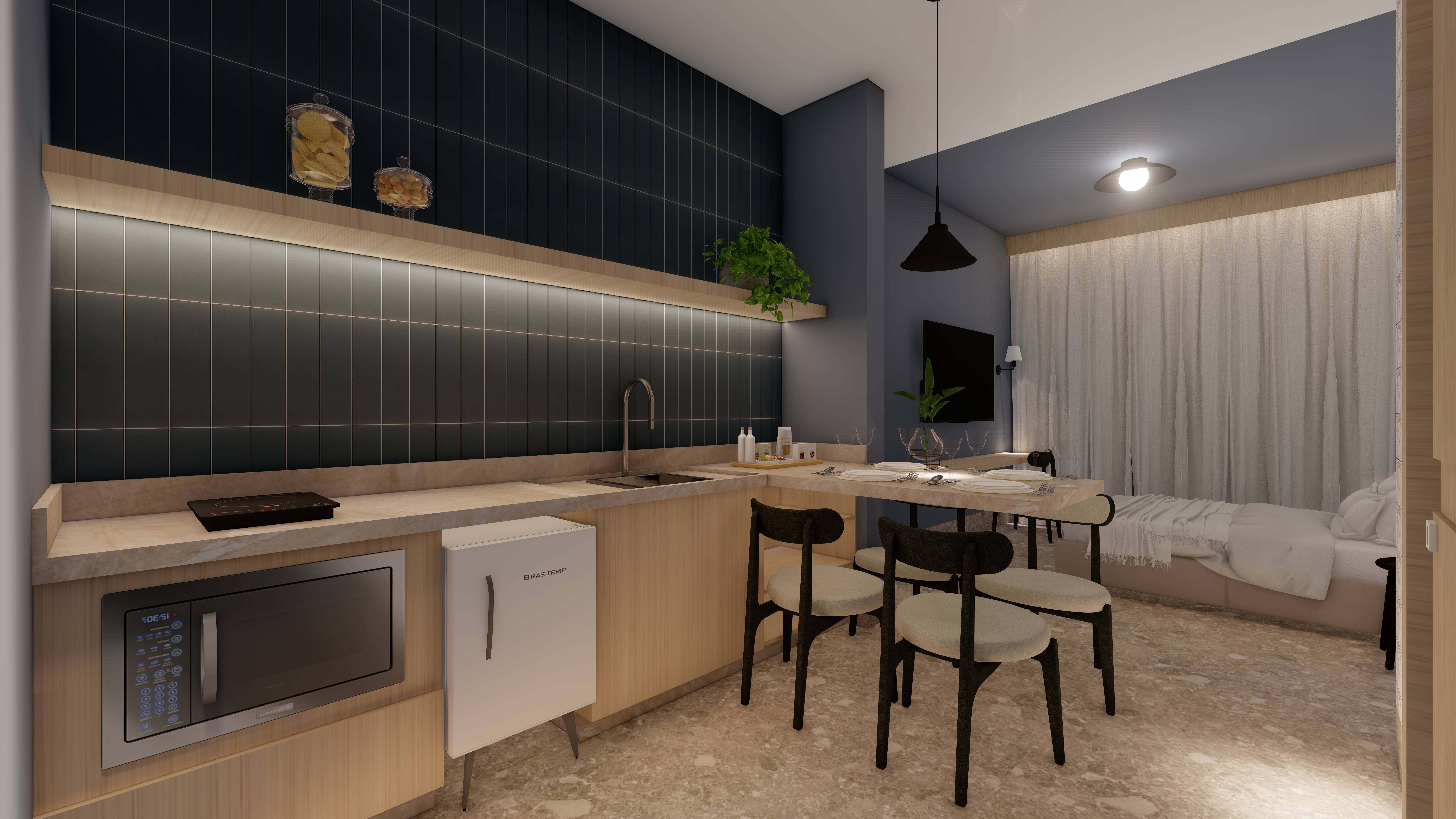 酒店家庭套房室内设计项目丨Arq. Débora Simony-3