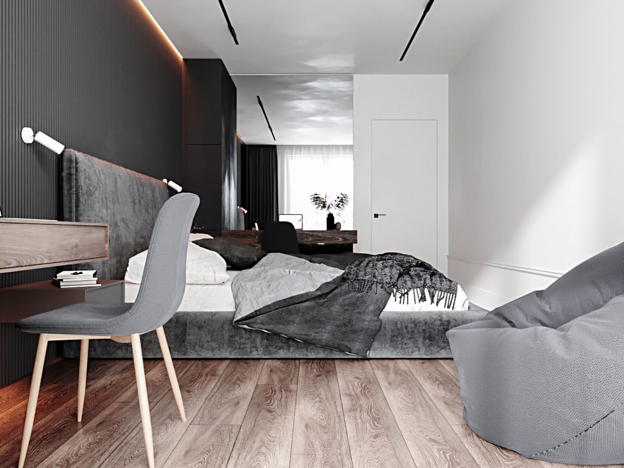 乌克兰 现代简约风公寓设计-25