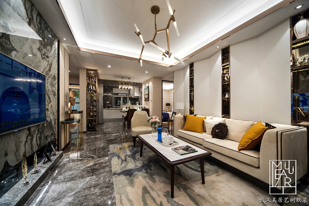 现代港式风格打造 100㎡优雅轻奢空间-19