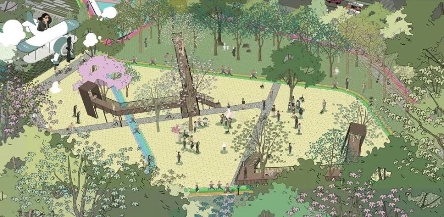 扬州南部新城体育园 | 现代建筑与传统窗花的完美融合-35