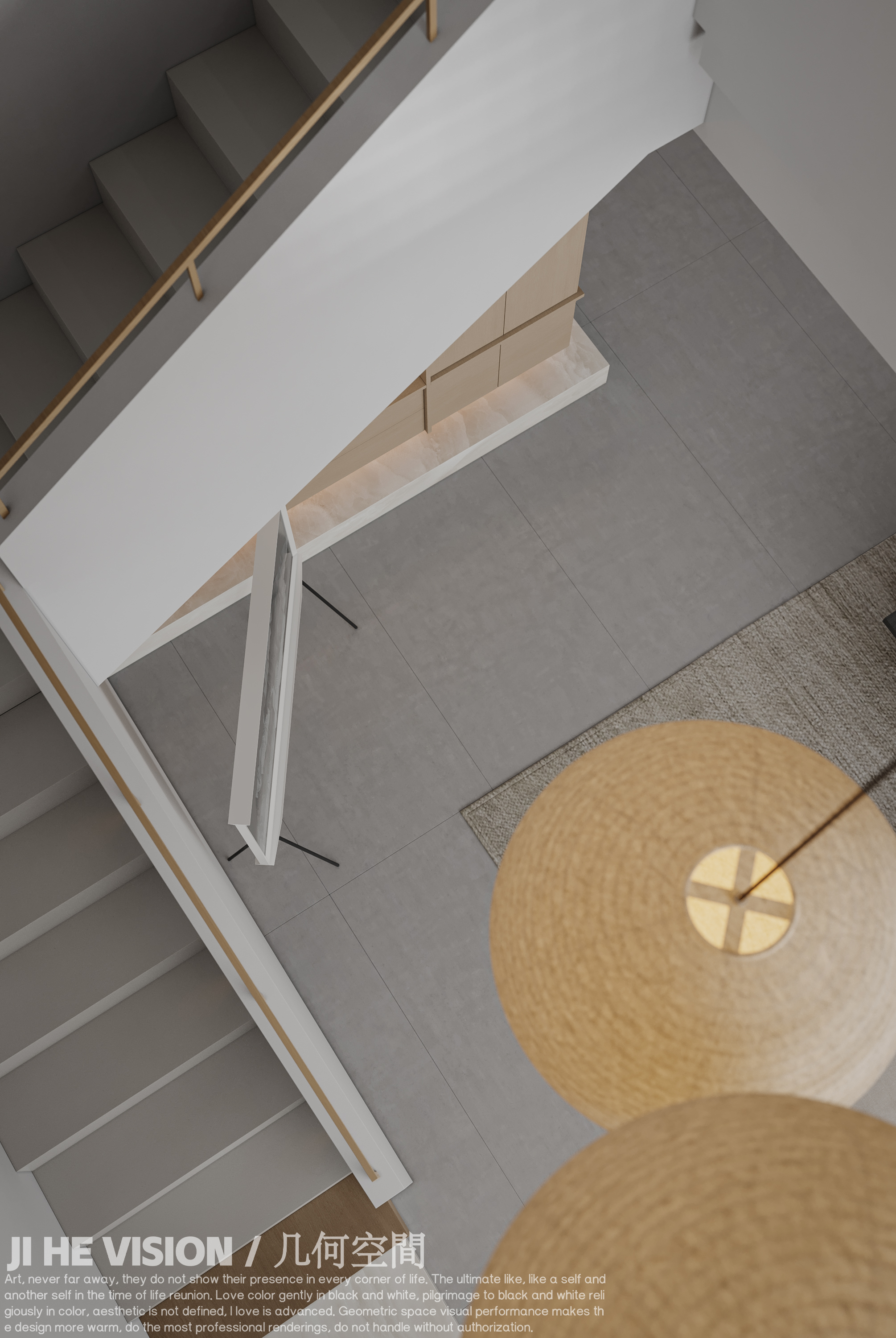 雍龙府原木现代空间丨几何空间视觉表现-4