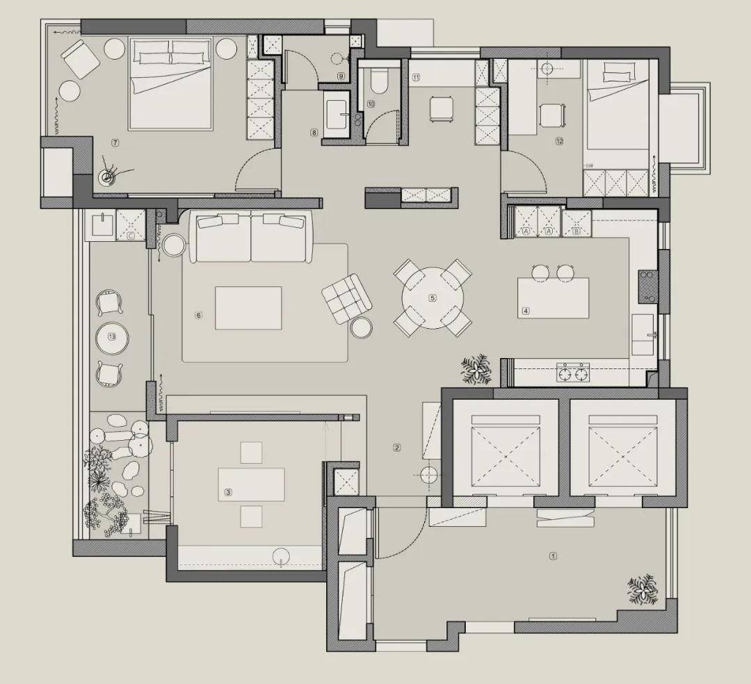 江西上饶长津里 113m² 住宅设计丨中国上饶丨未止工作室-7