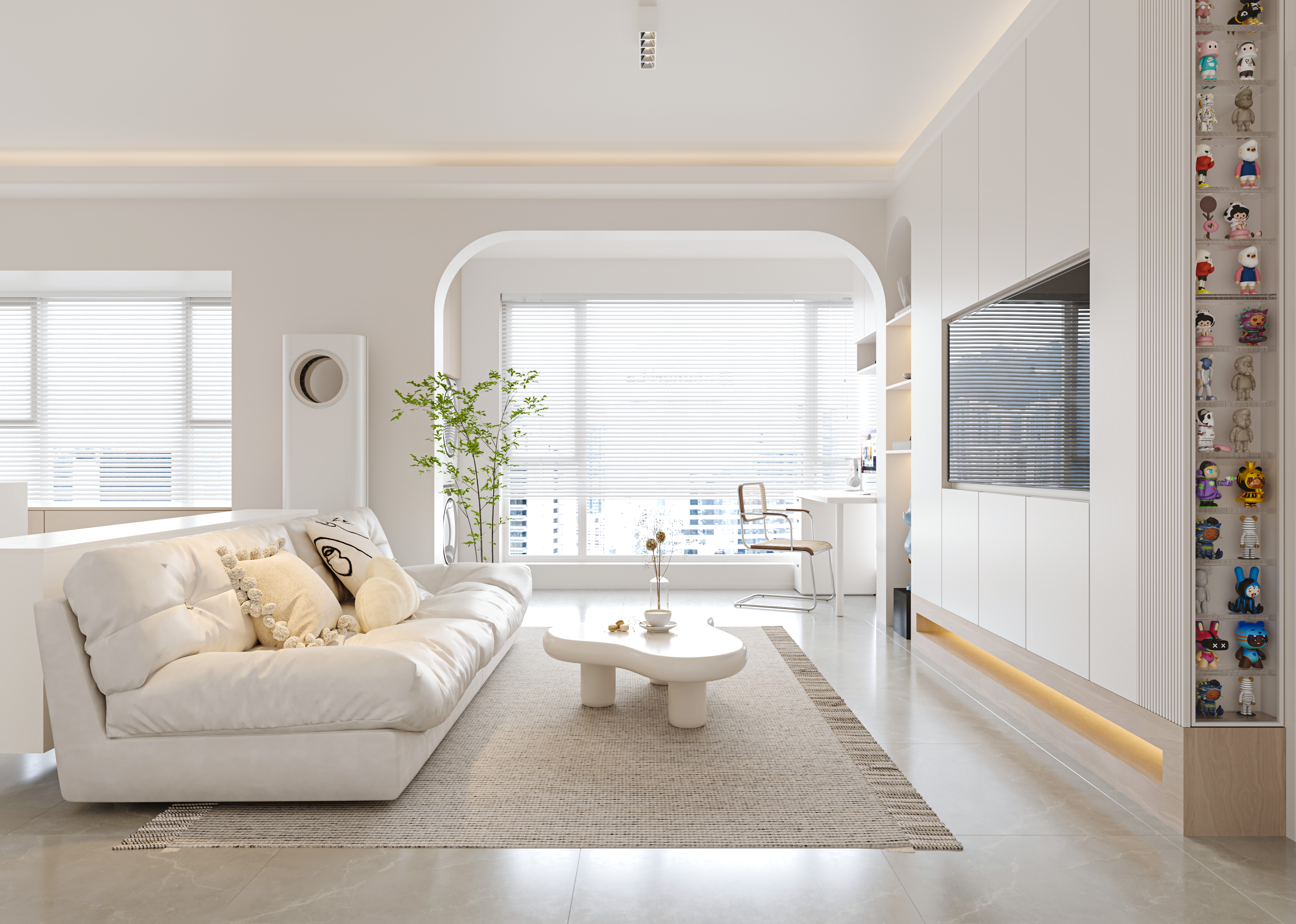 深圳如愿设计：全屋奶油的家也太治愈了，温柔直抵人心-7