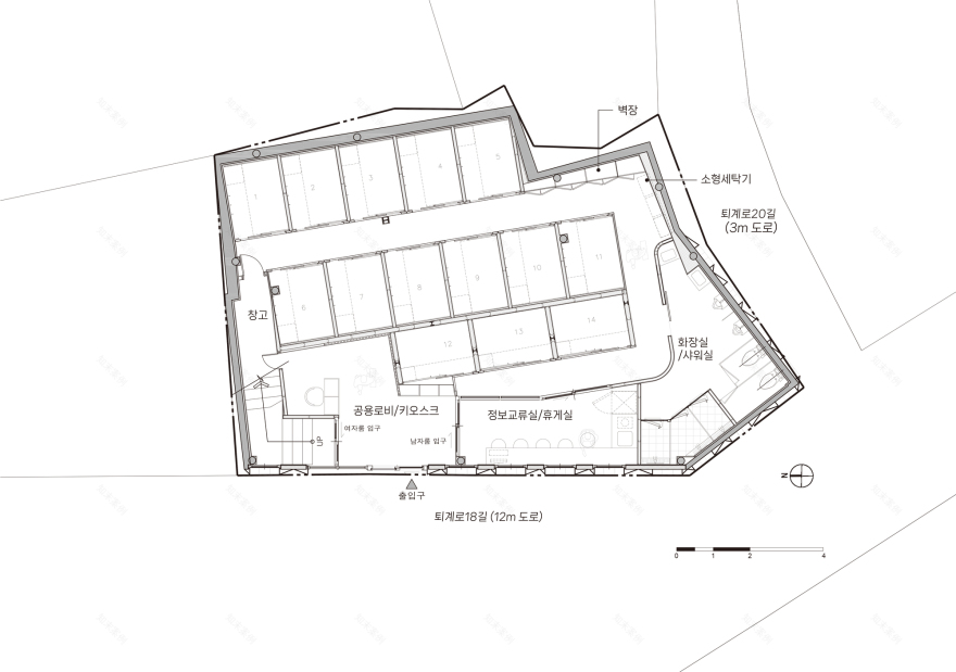 明洞站酒店丨韩国首尔丨Yong Ju Lee Architecture-39