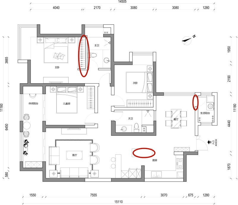 成都三利云锦 135 平米新古典之家 | 精致大气,开放式厨房设计亮点突出-17