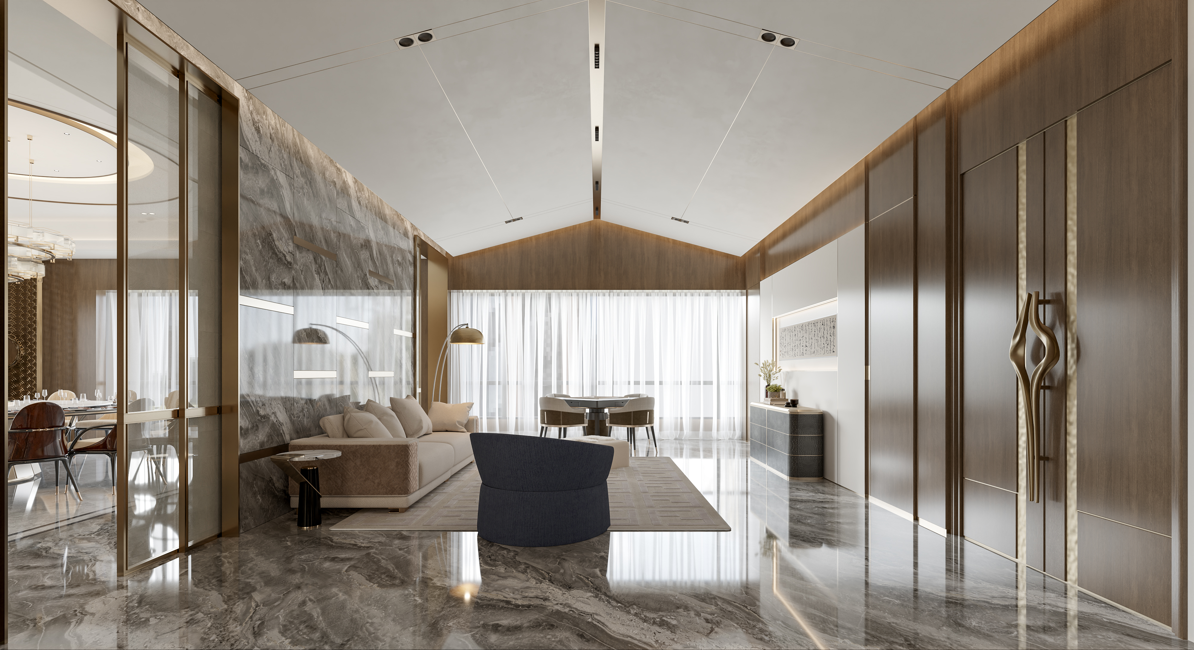 流动与凝聚 会所空间的叙事丨吉盈豪设计-12