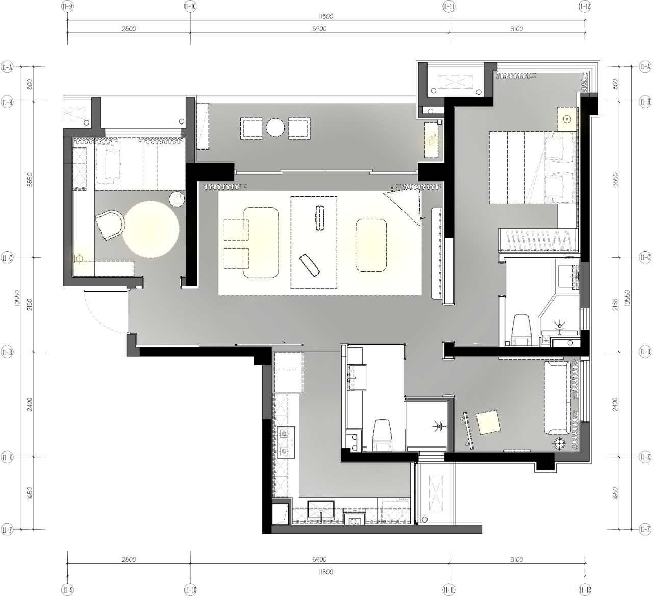 中交城聆湖雅集样板间丨中国重庆丨重庆米修室内设计有限公司-39