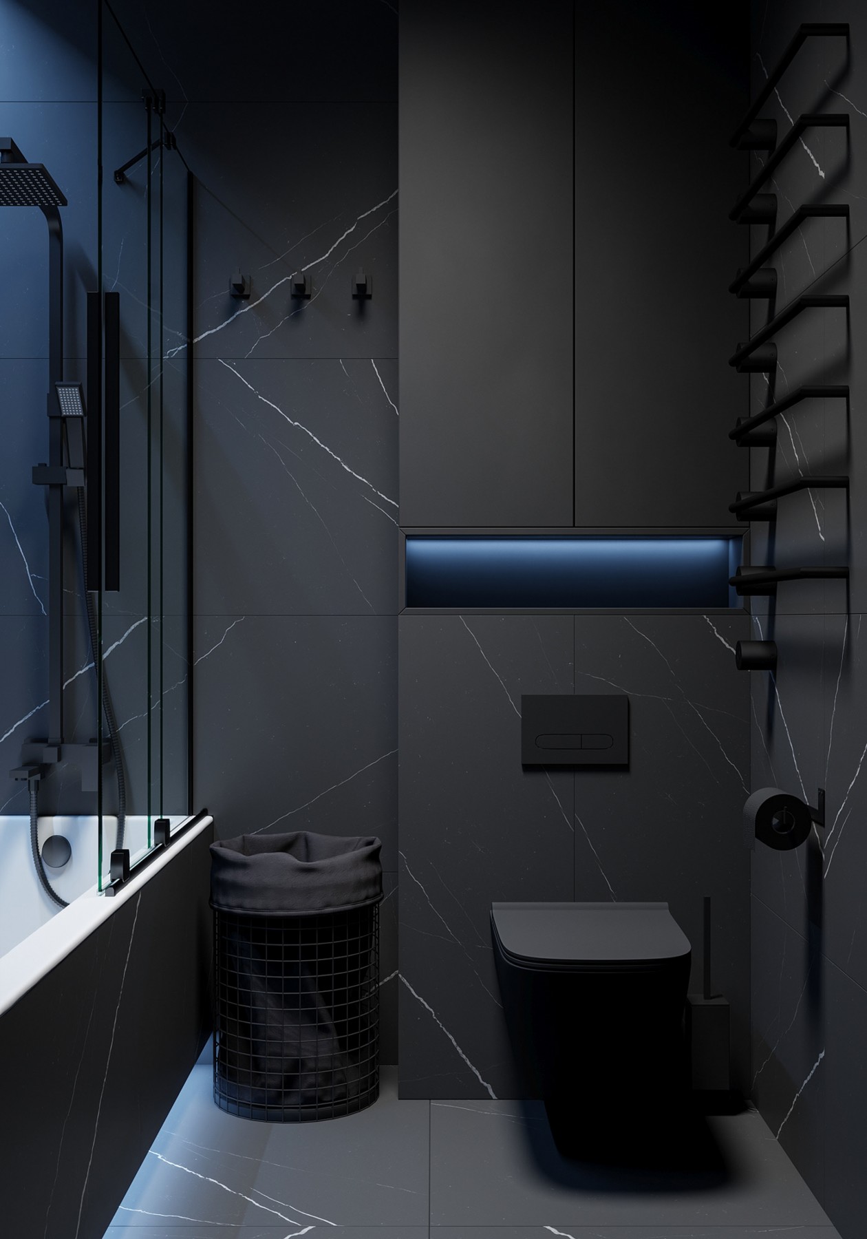 圣彼得堡高级黑色系公寓 质感超细腻-20