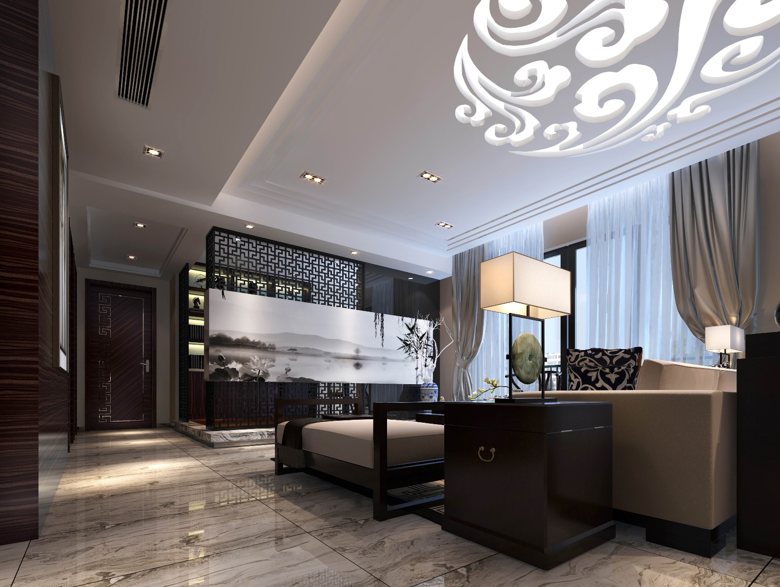 神韵中式张总 茅草屋 欣巴设计-2