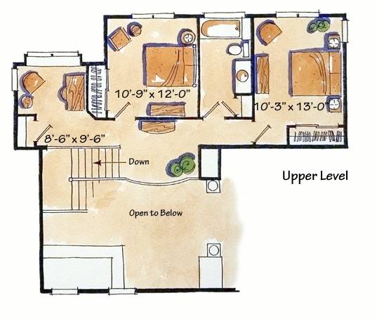 传统两层房屋设计方案3135-15