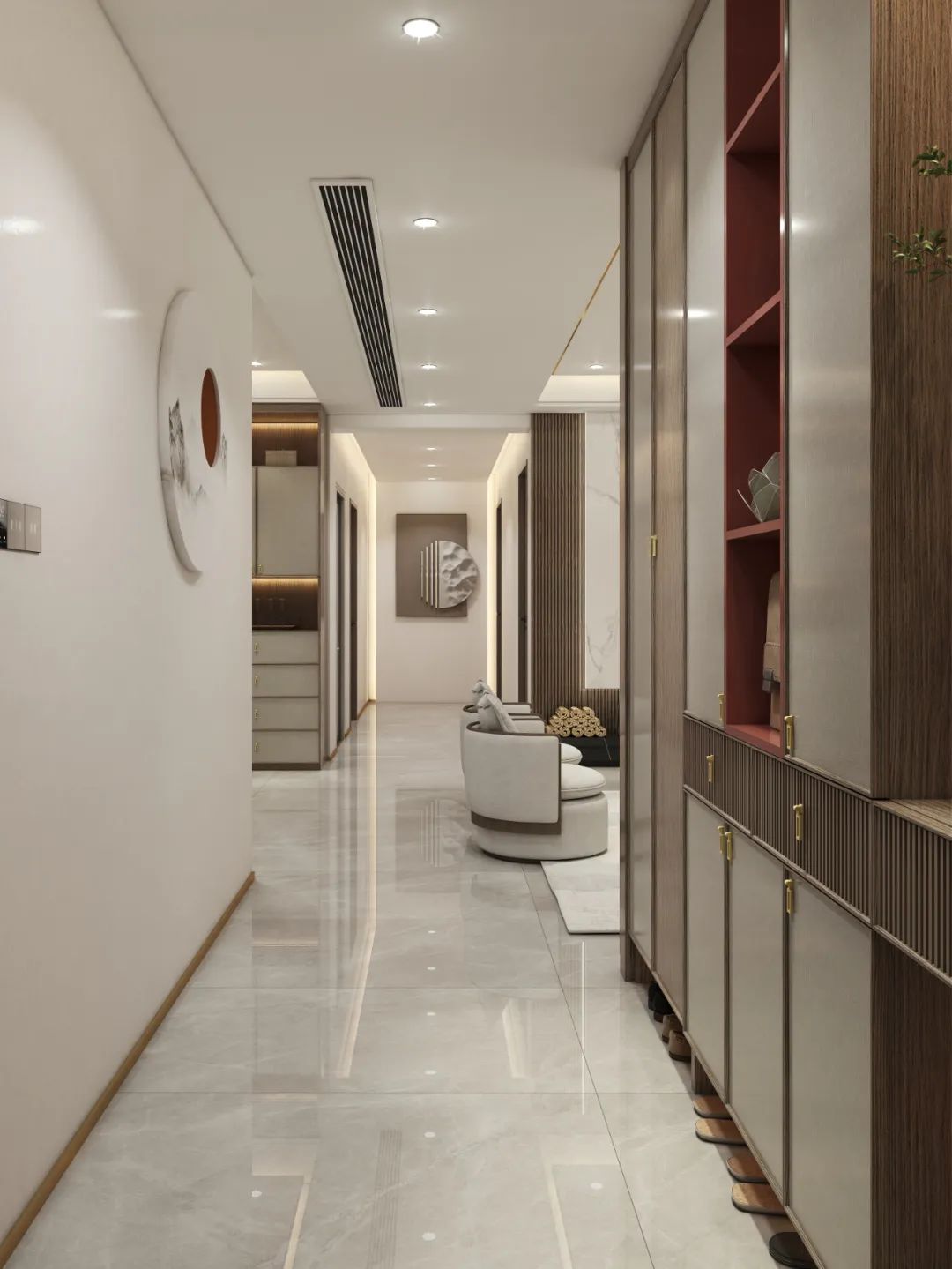 仁豪全案 | 200㎡现代新中式《东方水墨》全屋全案设计，美到骨子里的深沉与优雅！-27