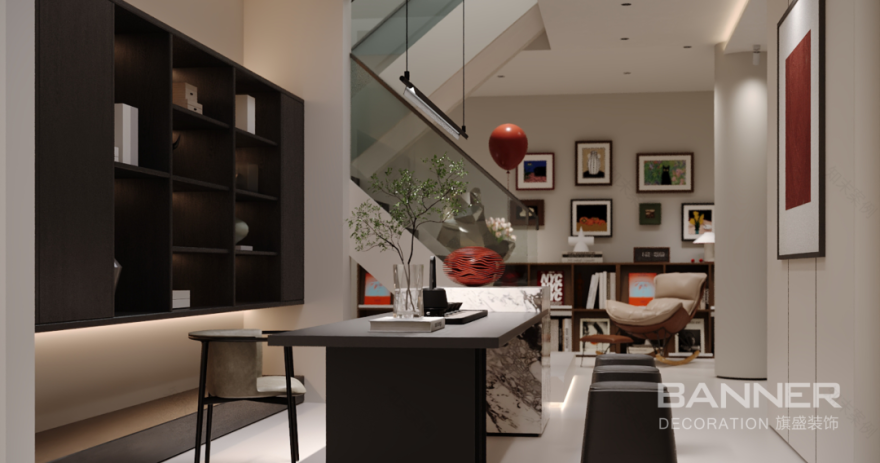 刘迅茹 300㎡现代复式-30