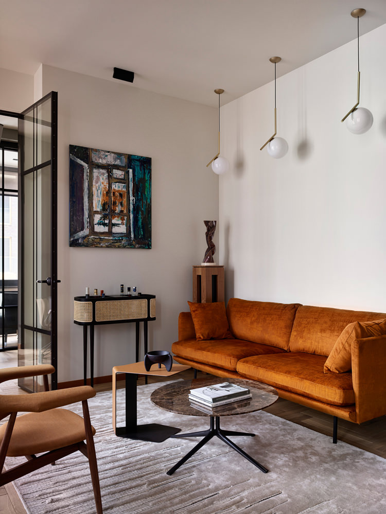 莫斯科家庭公寓设计（含独立卧室）丨俄罗斯莫斯科丨Анастасия Стенберг（阿纳斯塔西娅·斯滕贝格）-13