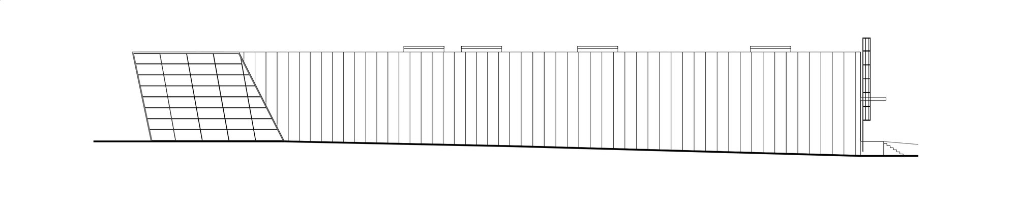 高速公路旁的透明办公建筑-22