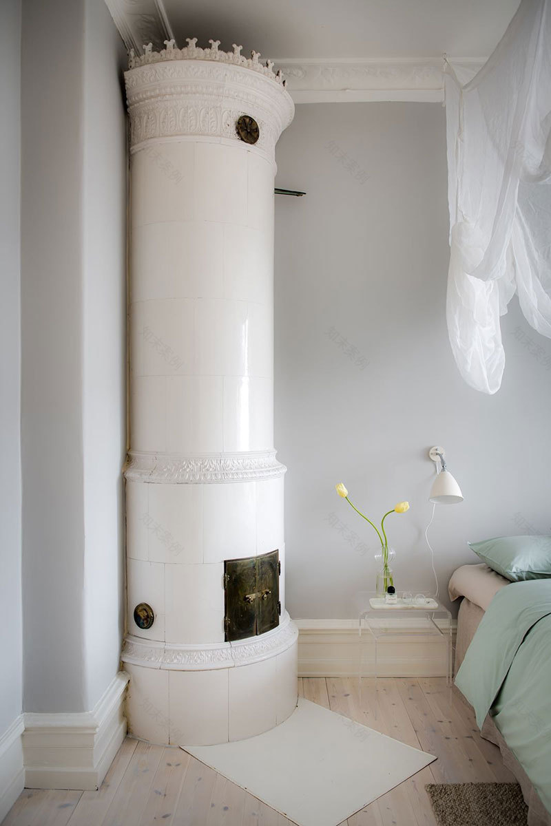 柔美恬静 | 哥德堡淡雅粉色调公寓设计-23