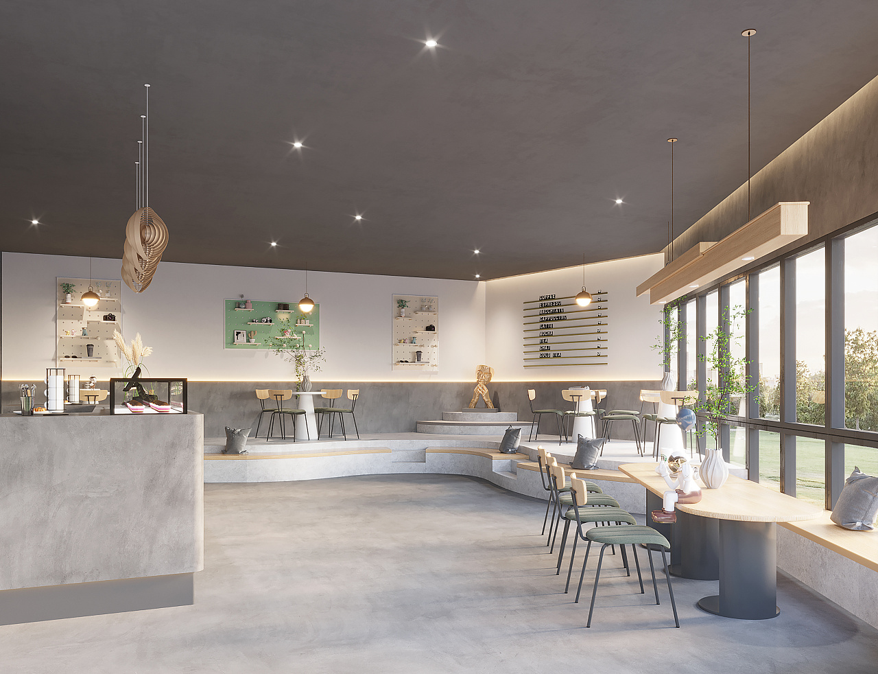 现代工装——咖啡厅-1