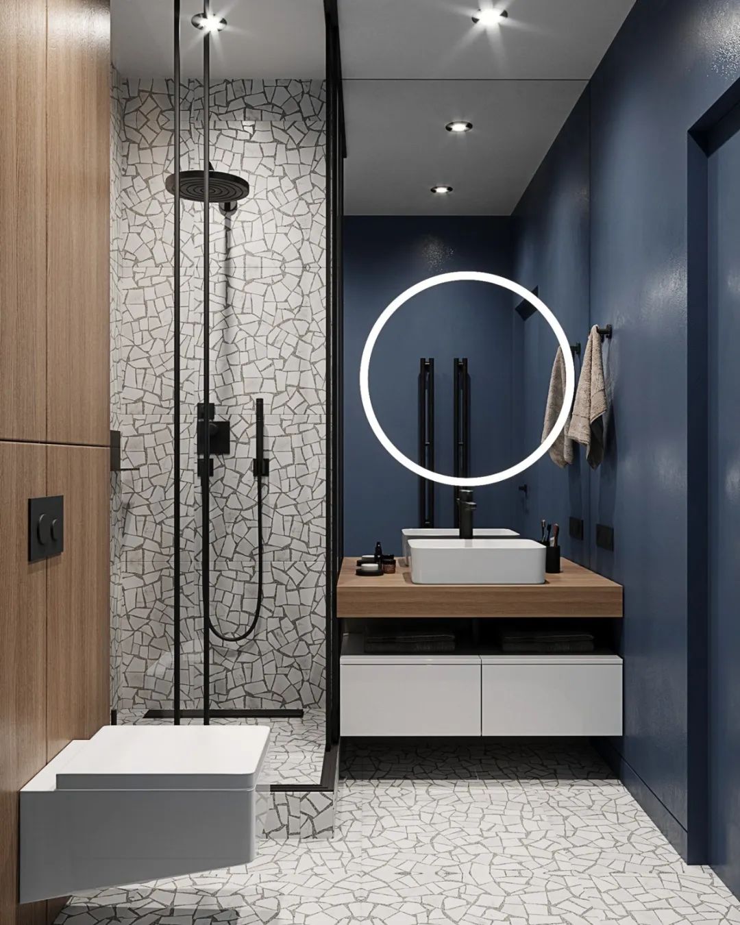 一厅三室，灰色+木色，高级！-53