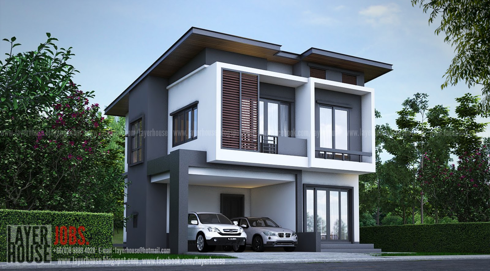 9·10m带4卧室房屋设计方案丨Layer House（泰国）-33