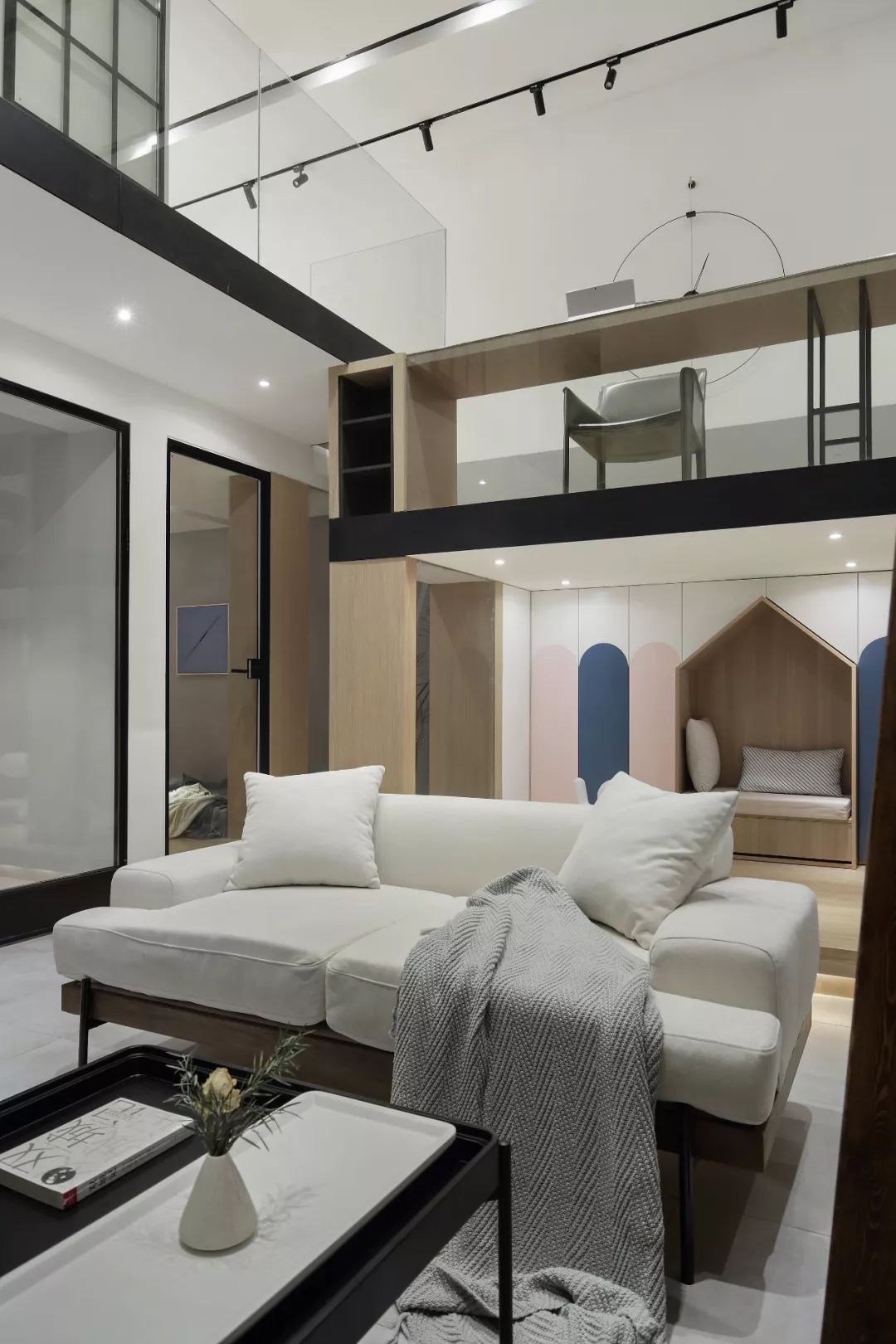 三口之家地下娱乐空间,趣味层高打造多功能生活场所-18