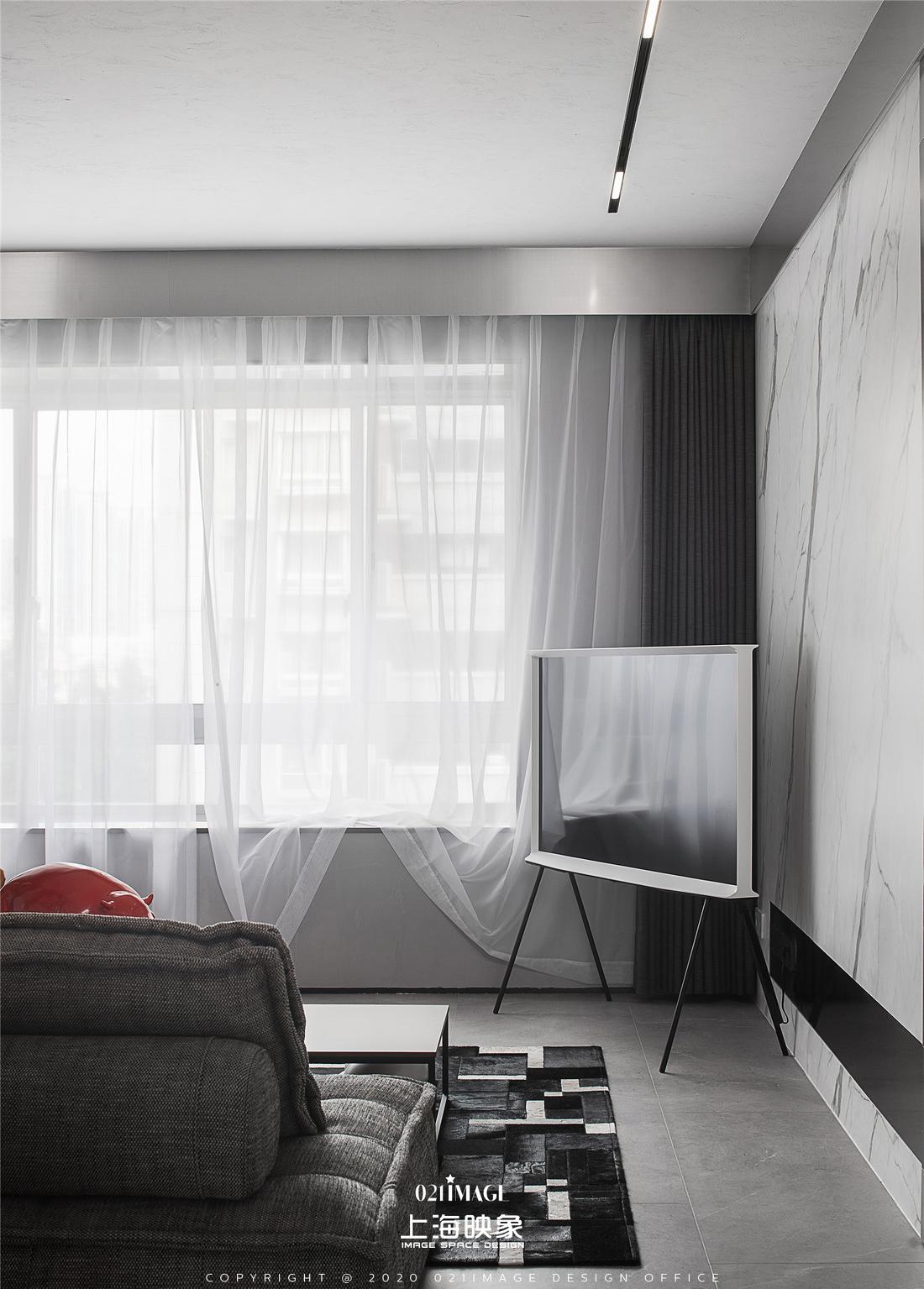 极简黑白灰,不锈钢与岩板的完美融合丨河马装饰-23