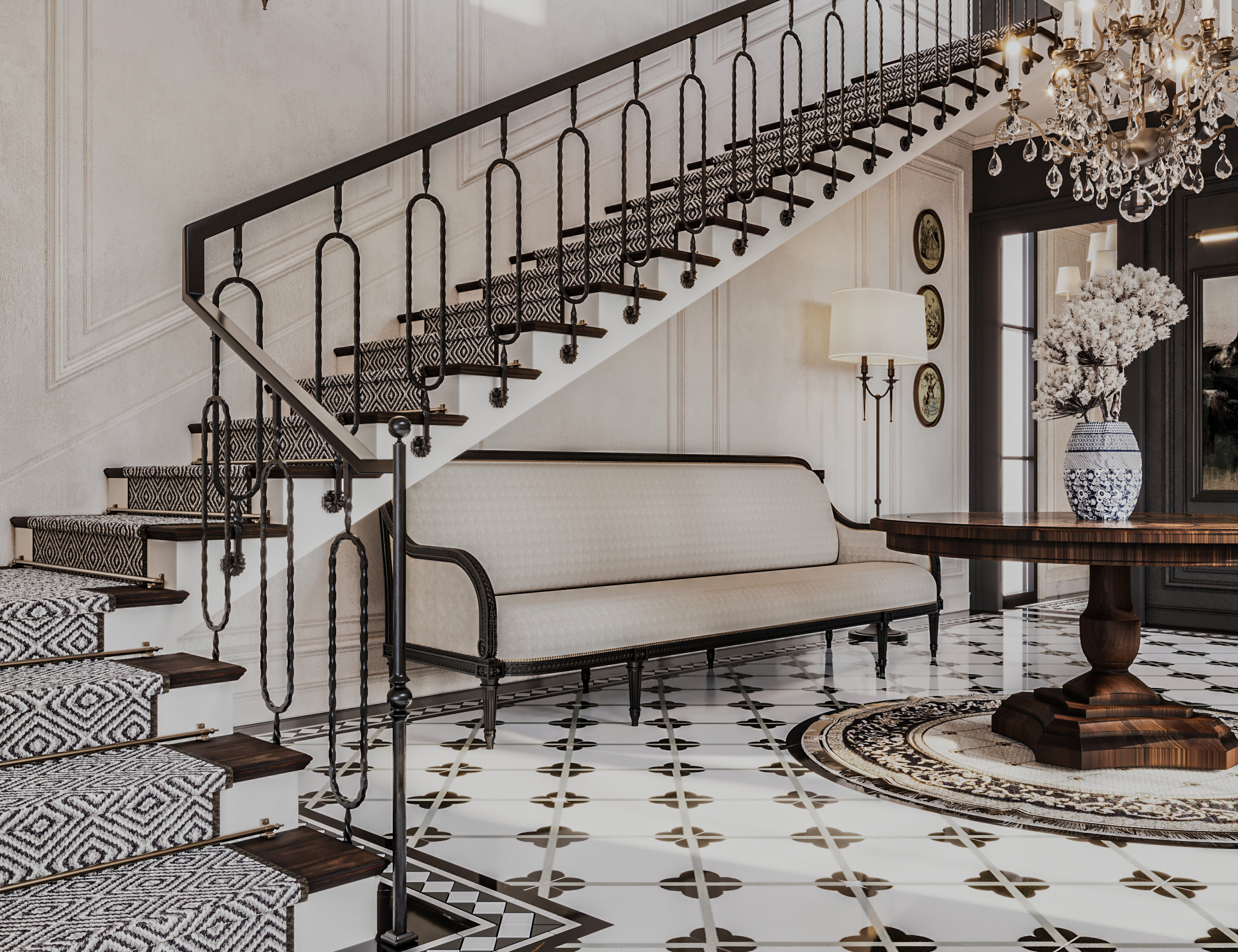 复古法式别墅设计丨沙特阿拉伯-5