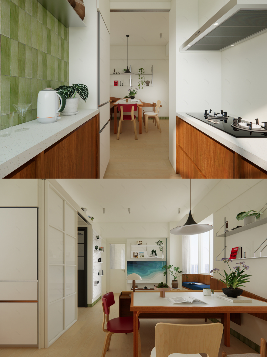 59㎡逆袭老破小!打工人的治愈系度假屋丨中国广州丨陈智超CZC DESIGN STUDIO-31