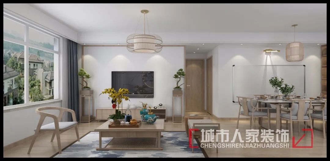 中日式混搭,打造 160㎡清雅空间-6