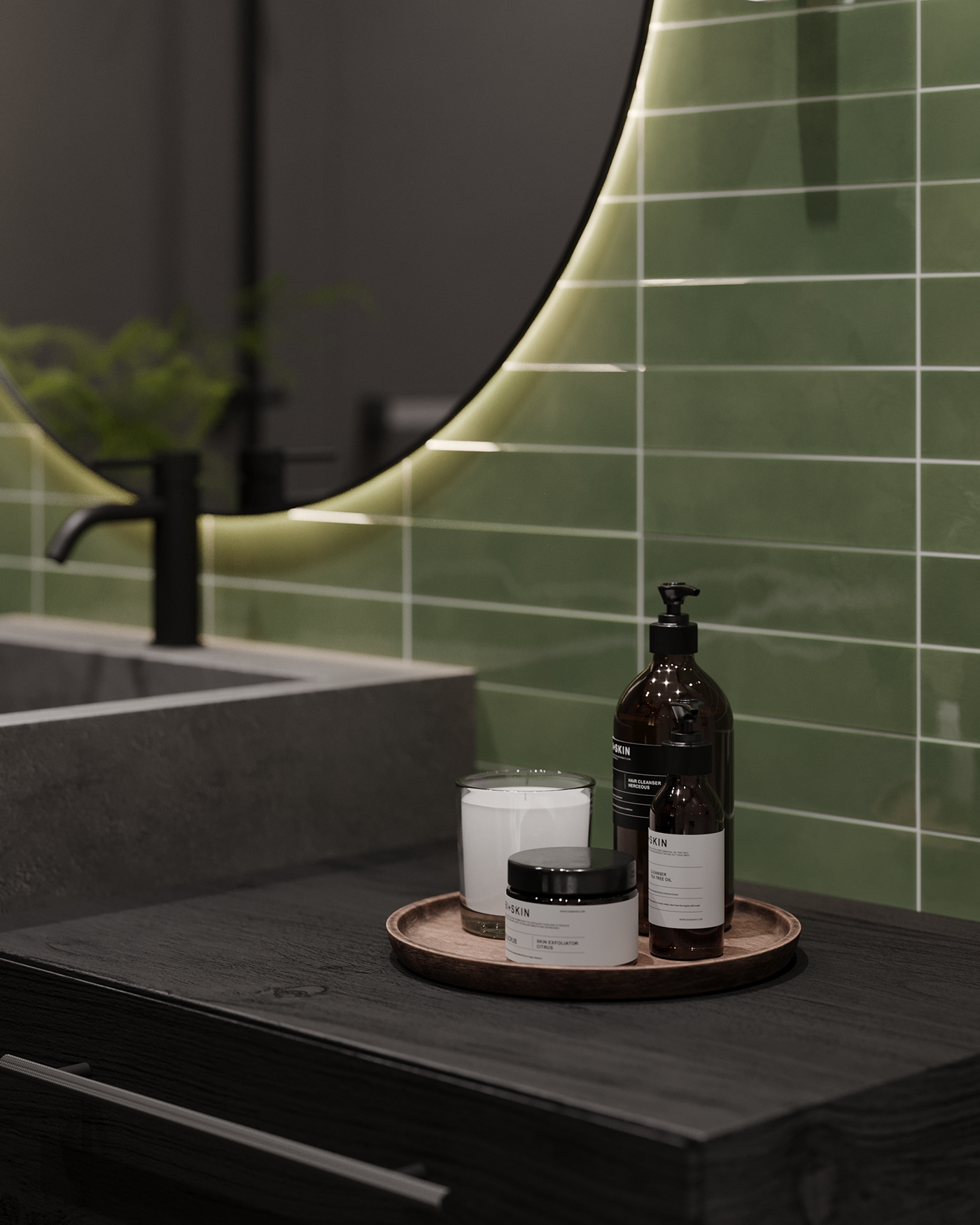 83㎡深色系小空间公寓设计-21