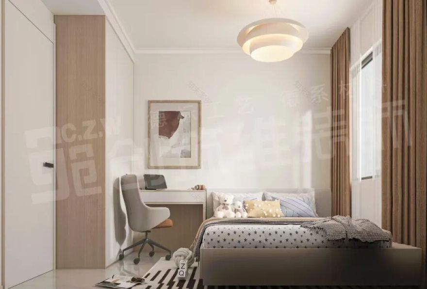 燕京航城|97㎡三居现代简约风案例-33