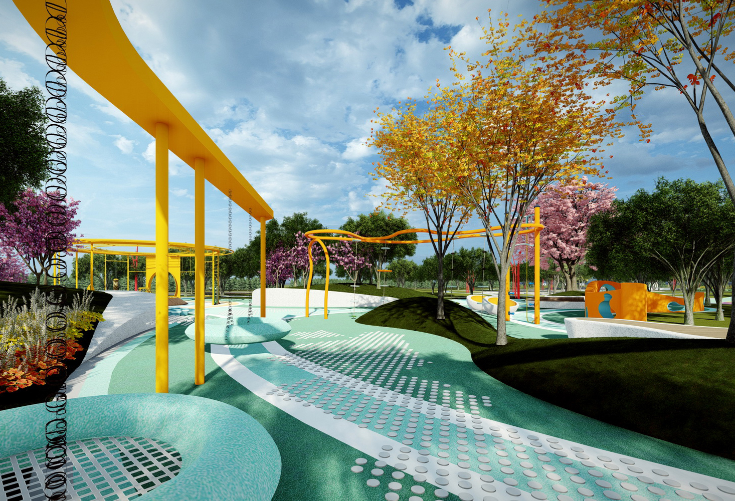 体育运动公园景观SU模型-9