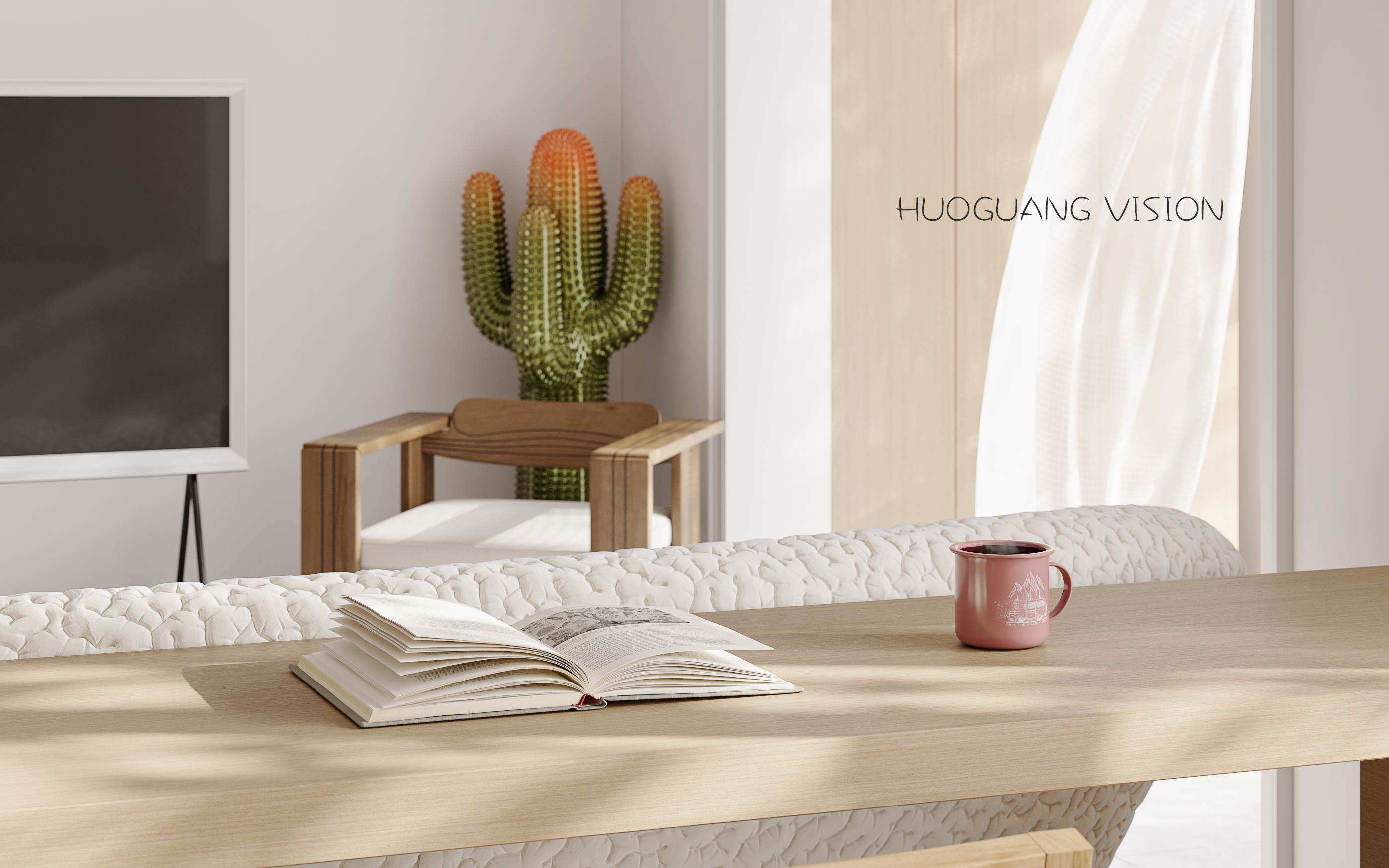 海边原木风客餐厅丨火光表现-15