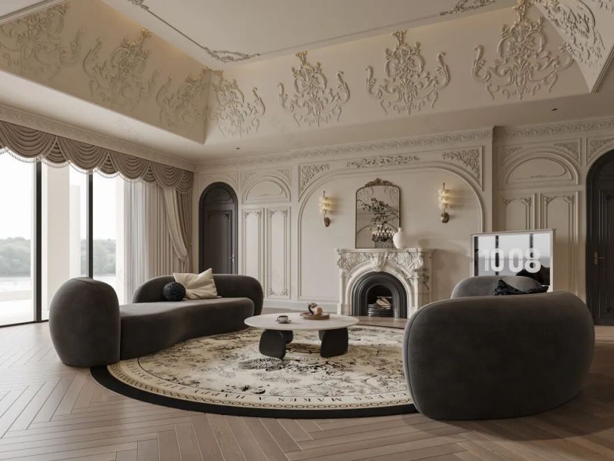 P.W.璞物设计丨多伦多1300㎡独栋别墅,雕花琢韵墅写人生-70