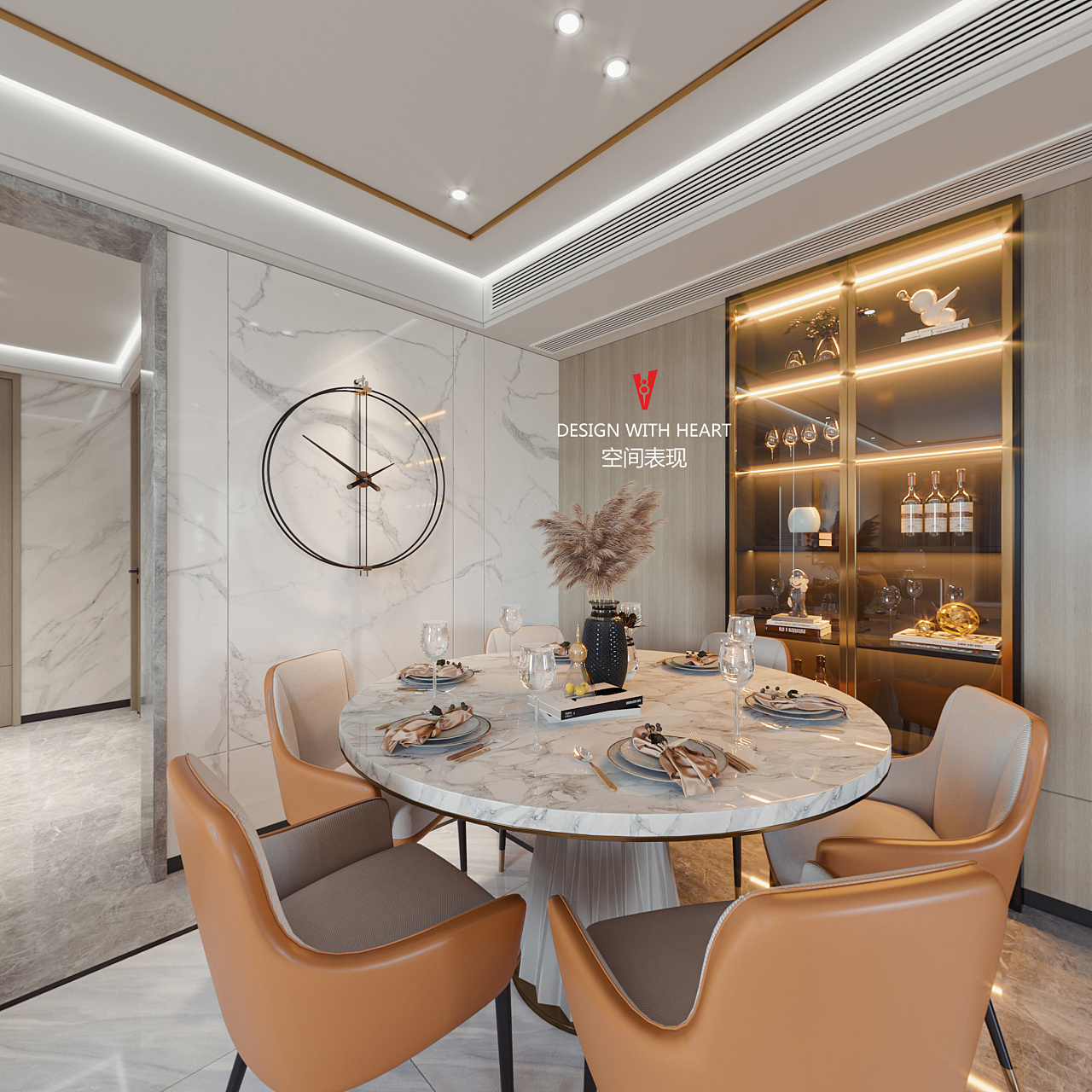 现代轻奢混搭家装设计 | V8 空间表现-8