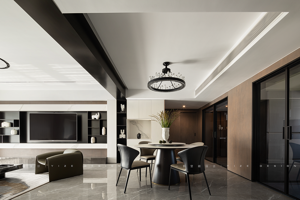 风随影动,黑白写意水墨画之居-5