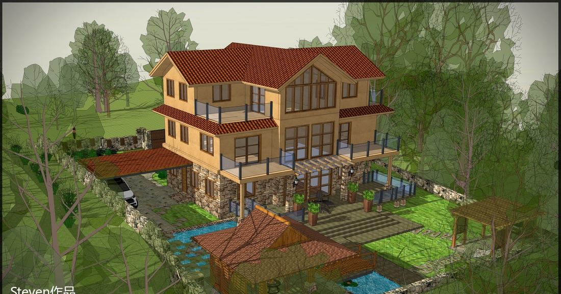 
私人别墅外观结构景观设计 -1